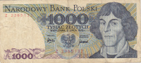 Billet  Banque POLOGNE,BANK POLSKI,1000 TYSIAC ZLOTYCH,WARZAWA 2 LYPCA 1975,numéro Z 2365132 - Pologne