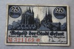 1920 ERFURT  25 PFENNING   Banknoten DEUTSCHE GERMANY ALLEMAGNE BILLET  DE BANQUE Banconota  BANK REPUBLIQUE DE  WEIMAR - Deutsche Golddiskontbank