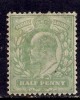 GB 1902 - 1910 KEV11 1/2d GREEN USED STAMP  WMK 49 (F432 ) - Oblitérés