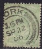 GB 1902 - 1910 KEV11 1/2d GREEN USED STAMP  WMK 49 YORK PMK (F431 ) - Oblitérés