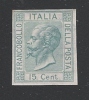 REGNO D'ITALIA -SAGGIO-1864 Valore Nuovo Da 15 C. Con Effigie Di V.E. II° Fondo Lineato E Filgr. Corona -ottime Cond. - Nuovi