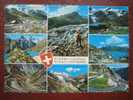 Mehrbildkarte "Susten Grimsel Furka Gotthard" / Alphorn - Horn