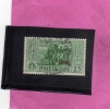 COLONIE ITALIANE: EGEO 1932 LIPSO GARIBALDI CENT. 25 CENTESIMI USATO USED OBLITERE' - Egeo (Lipso)