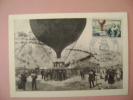 CPM  MONTGOLFIERE - JOURNEE DU TIMBRE A PARIS LE 19.3.1955 - ECRITE E? 1955 - Luchtballon