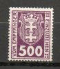 DANTZIG Taxe 500p Violet 1921-23 N°13 - Taxe