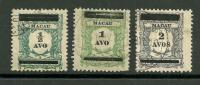 F1146 - MACAO 1910 - Postal Due  Stamps, Overprinted - USED - Usati