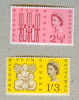 Great Britain 1963 Freedom From Hunger  - PHOS0PHOR Issue - Sg 634p/635p - Neufs