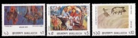 (123 B) Bangla Desh  1986 Paintings / Art / Kunst / Konst / Gemälde ** / Mnh  Michel 244-46 - Bangladesh