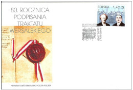 Poland Polska 1999 FDC Music Musik Komponist Composer Ignacy Jan Paderewski Pianist, President - FDC