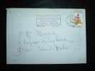 LETTRE TP YT 2202a RECENSEMENT DE LA POPULATION 1,60 F VARIETE SANS 7 OBL. MECANIQUE 16-3-1982 PARIS 18 (75) - Briefe U. Dokumente