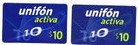 ARGENTINA  -  TELEFONICA  (RECHARGE GSM)  - UNIFON ACTIVA : LOT OF 2 DIFFERENT     - USED  -  RIF.273 - Argentinië