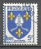 1 W Valeur Oblitérée,used - FRANCE - YT Nr 1005 * 1954 - N° 4-16 - 1941-66 Wappen