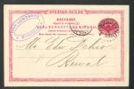 1895 SWEDEN TO RUSSIA  ESTONIA , POSTAL STATIONERY BREFKORT NORRKÖPING - Postal Stationery