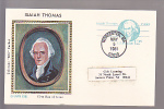 FDC Isaiah Thomas - Postal Card - Colorado Silk Cachet - 1981-1990