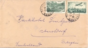 France 1938 Airmail Cover From Thionville To Germany With 85 C. Air Mail Stamp Plane Over Paris + 90 C. Iseran - 1927-1959 Lettres & Documents