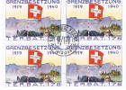 Grenzbesetzung 1939-40 4 Er Block Gestempelt II/178 - Labels