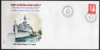Nouvelle Calédonie - USS CLEVELAND FPD7 - Lettre - 2011 - Cartas & Documentos