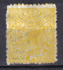 AP1470 - QUEENSLAND 1880 - 4 P. Giallo N. 35 Dent 12 .  Used - Oblitérés