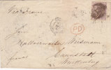 Cover GB 1860 Six Pence Via France  PD To Wurtemberg Germany /55 - Covers & Documents