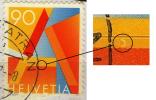 A Post Marke, 90 Rp.   "Putzer - Farbloser Kreis"           2002 - Plaatfouten