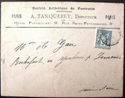 FRANCE Lettre Publicitaire: Société Artistique De Portraits A. TANQUEREY. ROCHEFORT EN YVELINES: 11/12/1897 - 1876-1898 Sage (Type II)