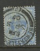 GB 1902 - 1911 KEV11 2 1/2d BLUE USED STAMP WMK 49 (H80 ) - Oblitérés