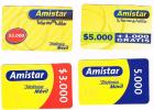 CILE (CHILE) - TELEFONICA MOVIL   (RECHARGE GSM) - AMISTAR: LOT OF 4 DIFFERENT             - USED   -  RIF. 439 - Chile