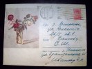 *79 USSR, Postal Stationery Sent From Ukraine Nikolaev To Lithuania Vilnius On 1960, Painting, Roses Flowers - Brieven En Documenten
