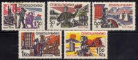 Tchécoslovaquie 1965 N°Y.T. ;  1399 à 1403** - Unused Stamps