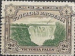SOUTHERN RHODESIA 1932 Victoria Falls - 2d. Green And Brown FU - Rhodésie Du Sud (...-1964)