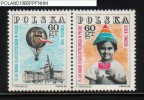 POLAND 1968 75TH ANNIV POLISH PHILATELIC FEDERATION TYPE 2 CHILD RHT NHM Childhood Youth Children Hot Air Balloon Flight - Fesselballons