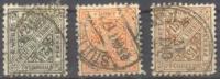 1916 Dienstmarken Ziffern In Schildern 237-9 / Sc O120,123,125 / Y&T 55-7 Gestempelt/oblitere/used - Used