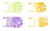 BILLET FACTICE DE JEU - EURO - LOT DE 4 - 50,100,200,500 - Andere & Zonder Classificatie