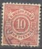 1875 Freimarken Ziffern 10 Pf Mi 46 / Sc 60a / Y&T 46 Gestempelt/oblitere/used - Usati