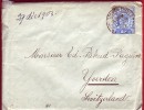 Letter Kingston For Switzerland 1903 /  Back: Seal Arrived Yverdon 31.12.03 - Cartas & Documentos