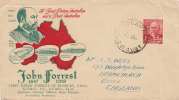 Schöner Brief Gelaufen 1949 Von Australien "John Forrest, First Day Cover" Nach England - Briefe U. Dokumente