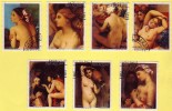 Sept (7) Tableaux De Jean Auguste Dominique Ingres, Nus. Timbres Du Paraguay - Nudes