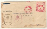 Ceylon  1943  Twice Censored  At Colombo & Bombay  Meter Cover To India # 32715d - Ceylon (...-1947)