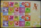 NT$3.5 2009 Happy Times Stamps Sheet Champagne Liquor Wine Pearl Bouquet Rose Candy Balloon Heart Cake Chocolate - Altri & Non Classificati