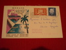 Monaco Interessante Lettre Timbrée - Postmarks