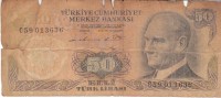 BILLET TURKIYE CUMHURIYET MERKEZ BANKASI 50 - Turquia