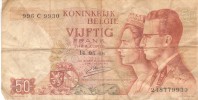 BILLET KONINKRIJK BELGIE VIJFTIG - Altri & Non Classificati