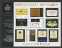 SAN MARINO FOGLIETTO 2005 GRANDI VINI ITALIANI MNH** 02 - Unused Stamps