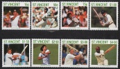 St VINCENT // 1988 Joueurs De Cricket Season 1988 // 8v NEUFS *** (MNH SET) - St.Vincent (1979-...)