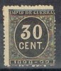 Sello 30 Cts Impuesto Guerra 1898, VARIEDAD Marco Roto * - Oorlogstaks