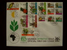 UGANDA 1975 Definitive FULL Set To 40/-  FDC (14 Stamps) - Uganda (1962-...)