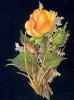 Découpi Gaufré Chromo Fleur Rose Flower Rose 6,5 X 10 - Fleurs