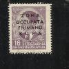 OCCUPAZIONI ITALIANE ITALY ITALIA ZONA FIUMANO KUPA 1941 SOPRASTAMPATO OVERPRINTED 16 D MNH - Fiume & Kupa