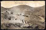 CPA  ANCIENNE- FRANCE- SAINT-PONS (34)- LA GARE EN GROS PLAN- TRAINS- CHATEAU-D'EAU- PONT- JARDINS - Saint-Pons-de-Thomières