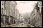 CPA  ANCIENNE- FRANCE- SAINT-PONS (34)- LA GRANDE RUE AVEC BELLE ANIMATION- CHIENS JOUANT- COMMERCES - Saint-Pons-de-Thomières